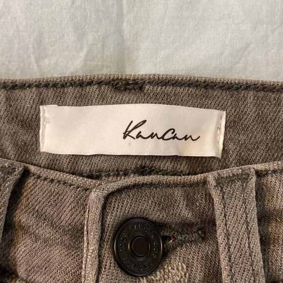 KanCan Estilo Mid Rise Distressed Gray Skinny Cropped Jeans - Picture 3 of 11